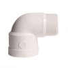 Thrifco Plumbing 1 Inch Threaded x Threaded SCH 40 PVC Coupling, White 8113827